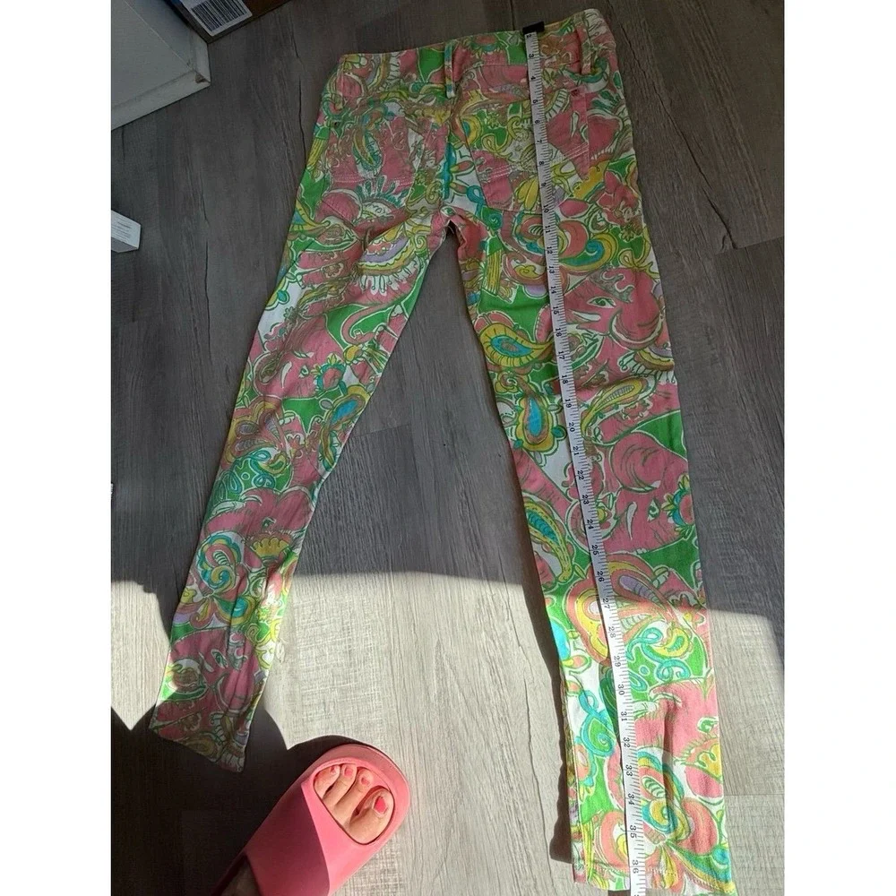 Lilly Pulitzer Worth skinny zip jeans low rise women's 0 - Picture 9 of 12